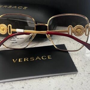 Versace Gold and Red Men's Glasses